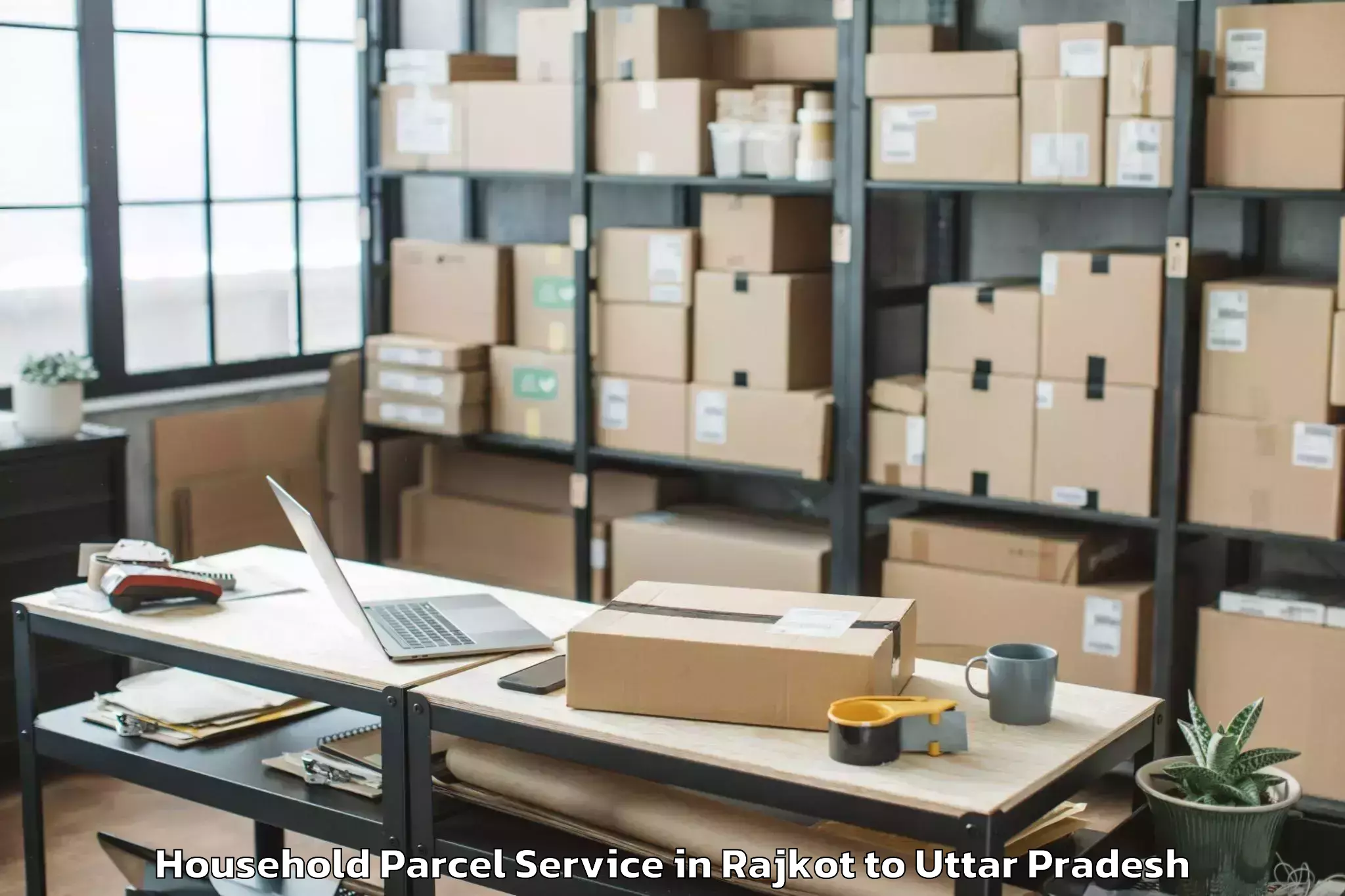 Book Rajkot to Domariyaganj Household Parcel Online